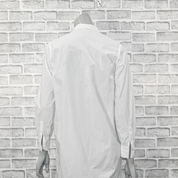 APIECE APART Women's Samara Shirt Dress in White high-Low Hemline Size 2 - Picture 10 of 10